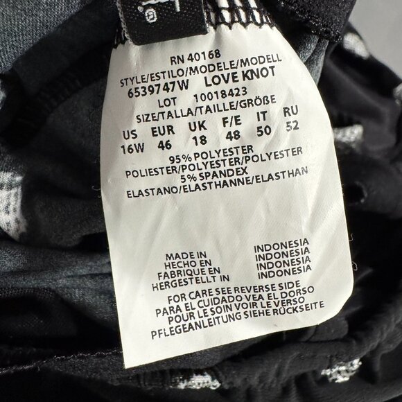 Miraclesuit Love Knot Tankini Swim Top 16W Black Polka Dot Underwire NWT SW-2077 - Picture 10 of 10